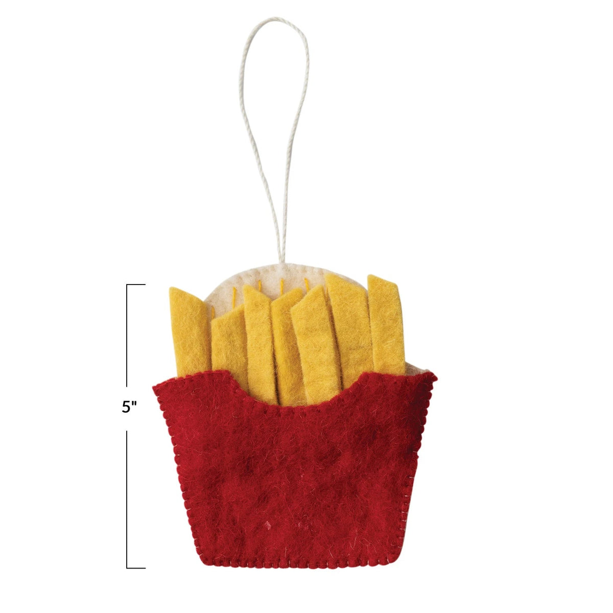 Creative Co-Op Creative Co-op Handmade Wool Felt French Fries Ornament - Little Miss Muffin Children & Home