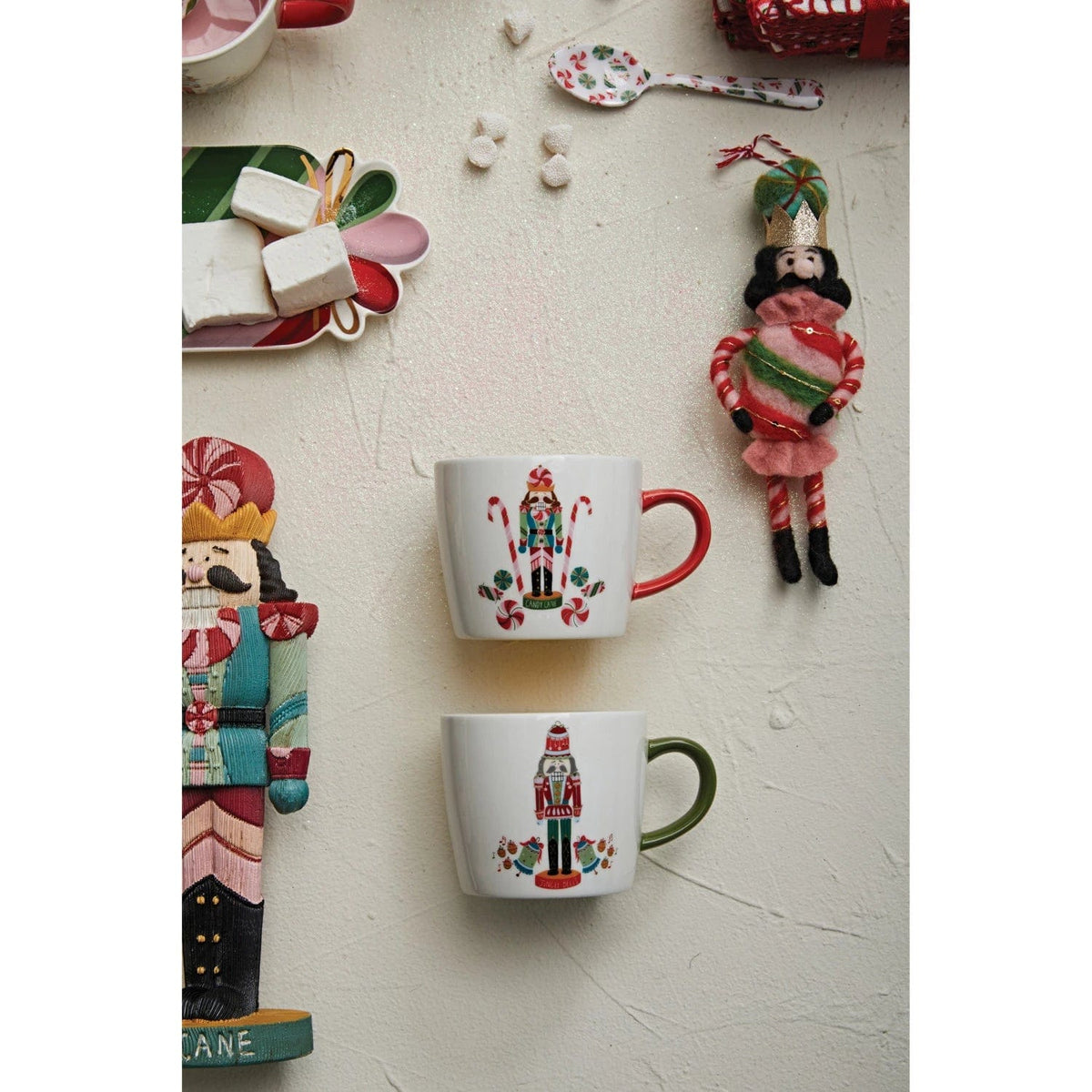 Creative Co-Op Creative Co-op Stoneware Mug with Nutcracker - Little Miss Muffin Children & Home