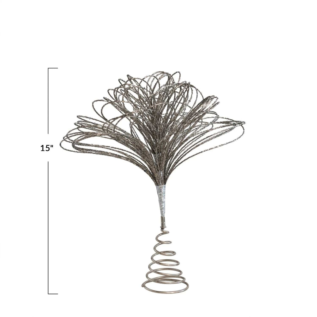 Creative Co-Op Creative Co-op Metal & Glass Bead Gunmetal Finish Tree Topper - Little Miss Muffin Children & Home