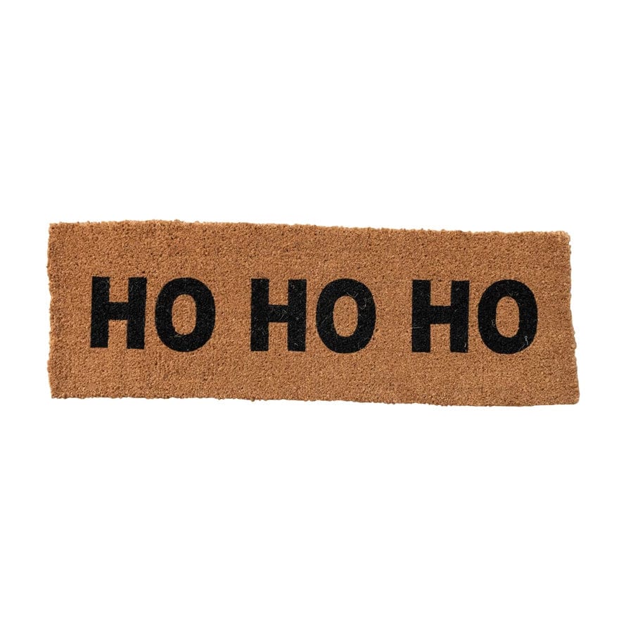 Creative Co-op Creative Co-op Natural Coir Double Doormat "Ho Ho Ho" - Little Miss Muffin Children & Home