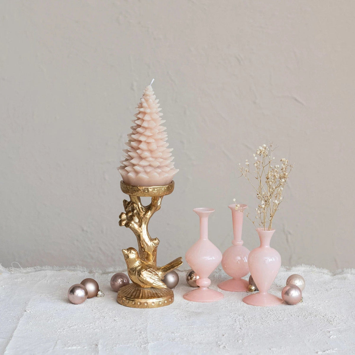 Creative Co-op Creative Co-op Resin Candle Holder with Bird & Branch, Gold Finish - Little Miss Muffin Children & Home