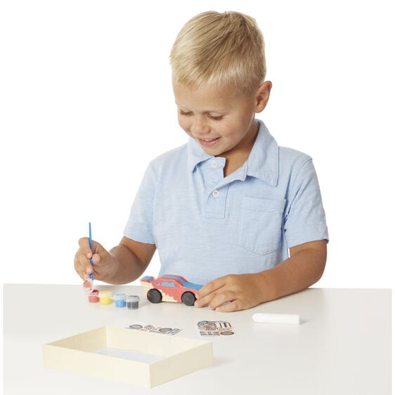 Melissa & Doug Melissa & Doug Created by Me! Race Car Wooden Craft Kit - Little Miss Muffin Children & Home