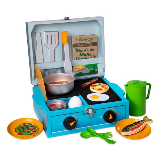 Melissa & Doug Melissa & Doug Let's Explore Wood Camp Stove Play Set - Little Miss Muffin Children & Home