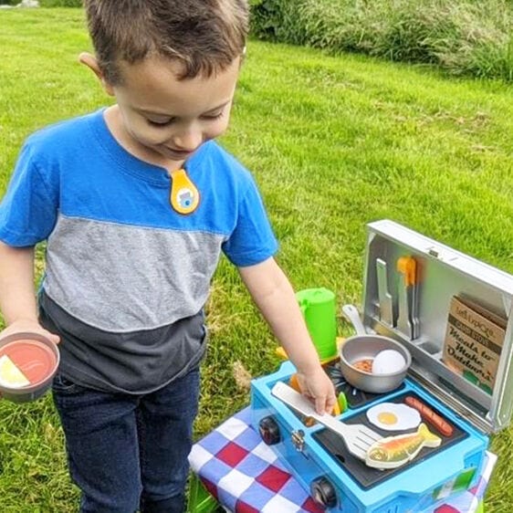 Melissa & Doug Melissa & Doug Let's Explore Wood Camp Stove Play Set - Little Miss Muffin Children & Home