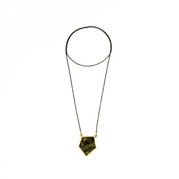 Santore Jewelry Santore Jewelry Long Labradorite Pentagon Necklace - Little Miss Muffin Children & Home