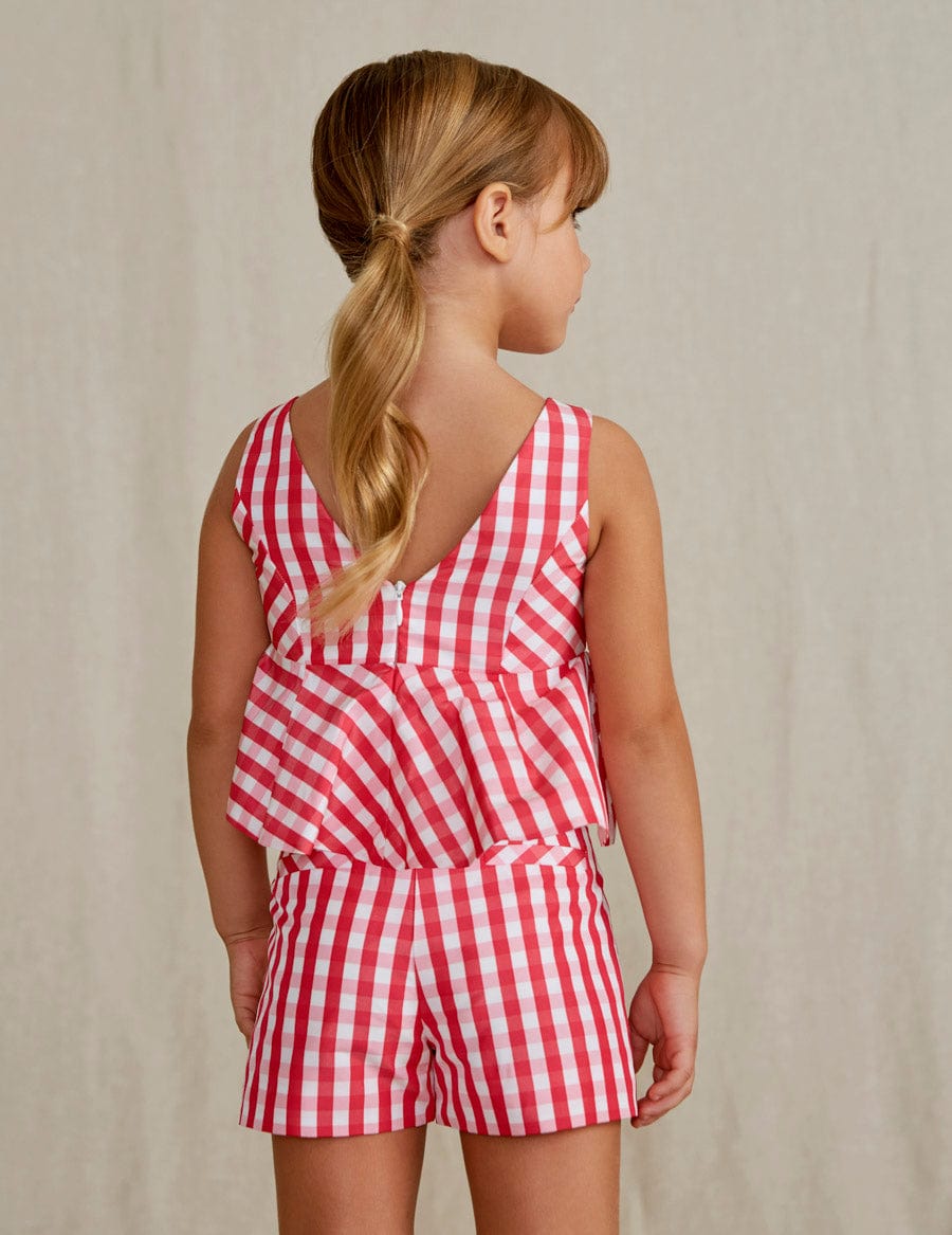 Mayoral Abel & Lula Fuchsia Gingham Short Set - Little Miss Muffin Children & Home