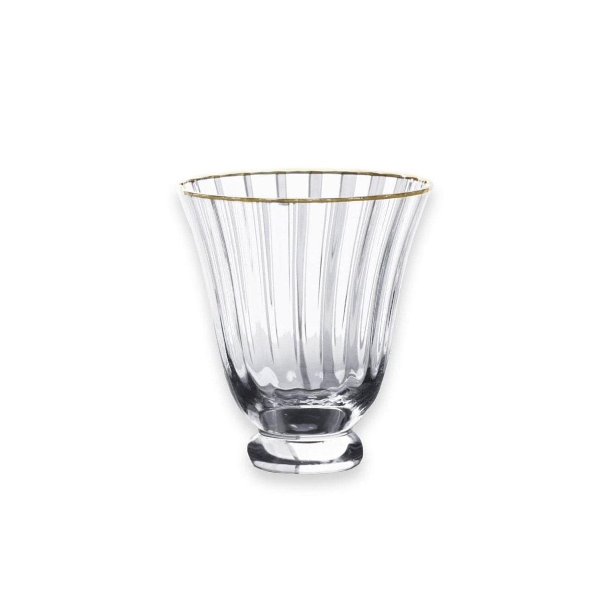 Beatriz Ball Beatriz Ball Audrey Gold Rim Stemless Drinking Glass Set of 4 - Little Miss Muffin Children & Home