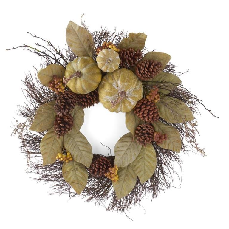 KKI - K&K Interiors K&K Interiors Pumpkins & Magnolia Leaves Wreath - Little Miss Muffin Children & Home