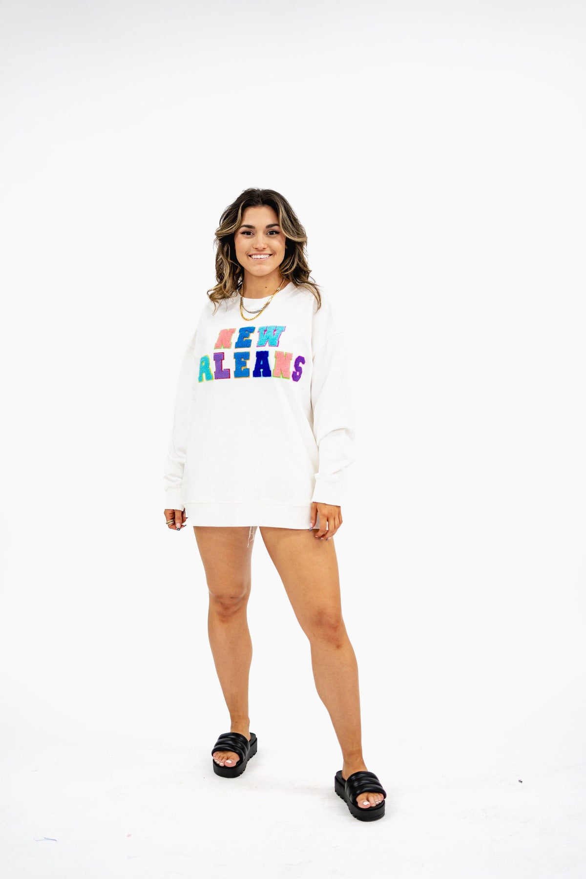 Whereable Art Whereable Art Exclusive New Orleans Varsity Sweatshirt - Little Miss Muffin Children & Home