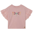 DEUX PAR DEUX Deux Par Deux Top With Eyelet Sleeves & Graphic - Little Miss Muffin Children & Home
