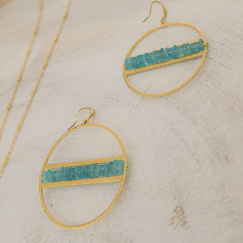 Santore Jewelry Santore Jewelry Apatite Heishi Hoop Earrings - Little Miss Muffin Children & Home