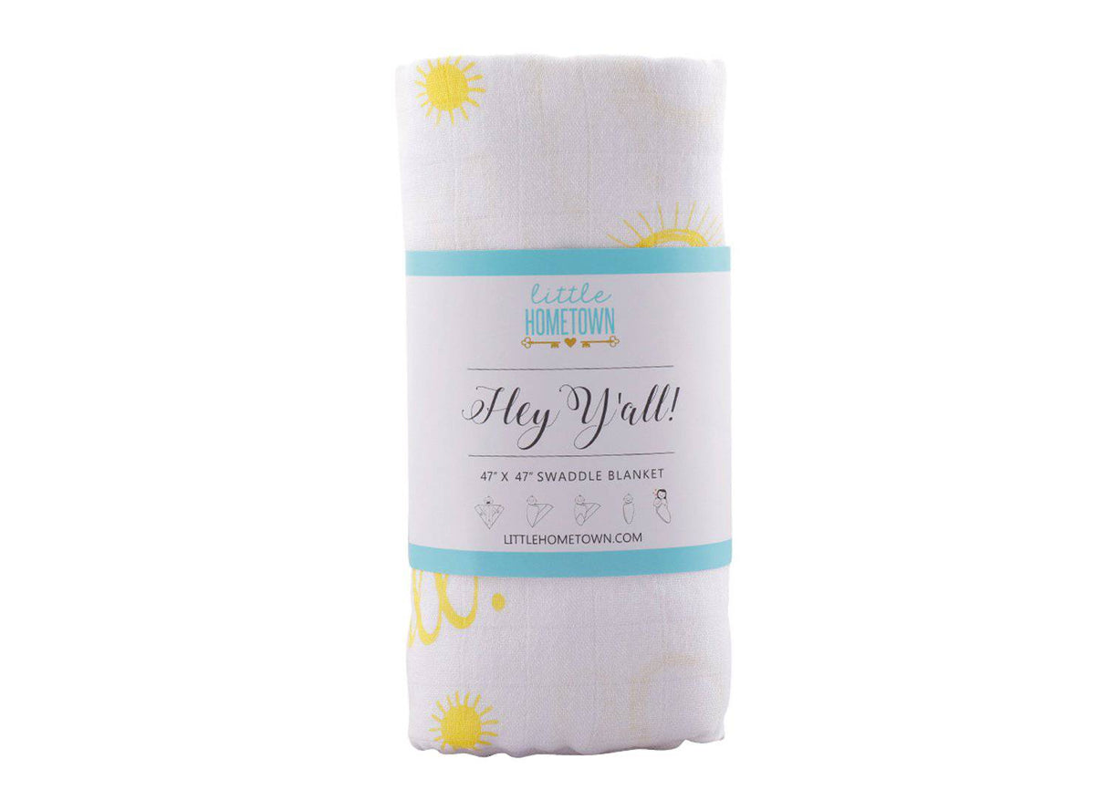 Little Hometown - Little Hometown Hey Y'all! Swaddle Blanket - Little Miss Muffin Children & Home