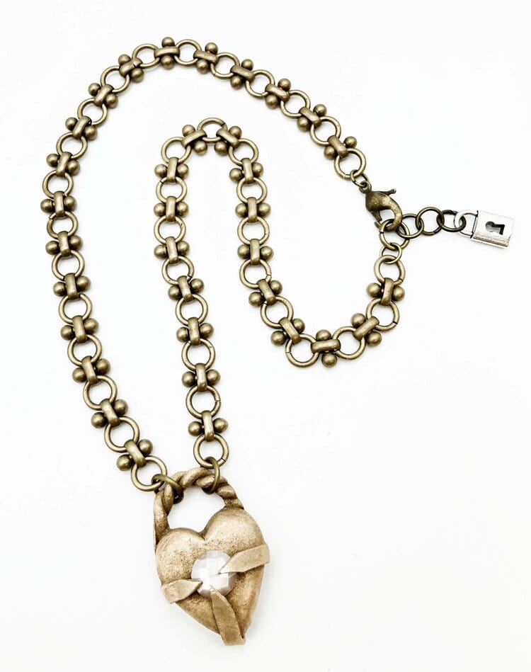 Lock & Key Design Lock & Key Design Clara Bow Necklace 17" - Little Miss Muffin Children & Home