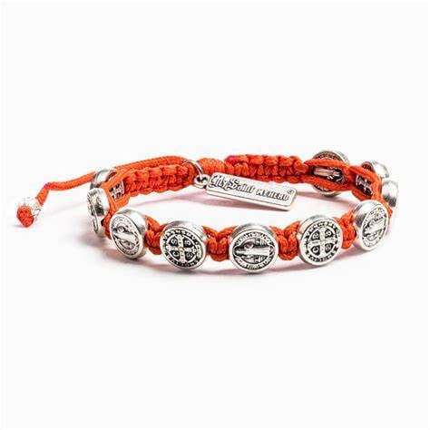 My Saint My Hero My Saint My Hero Benedictine Blessing Bracelet Orange/Silver - Little Miss Muffin Children & Home