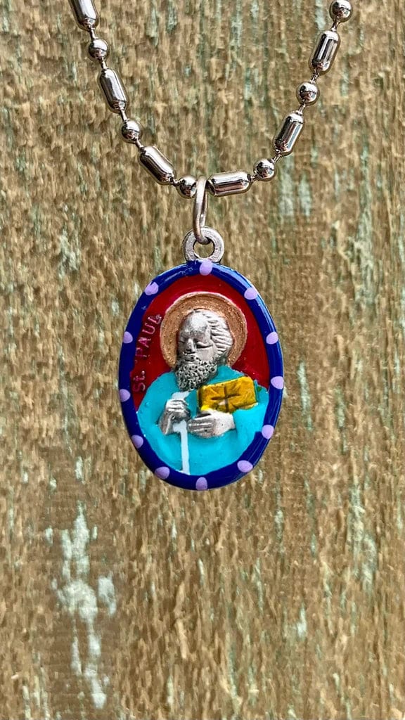 Saints For Sinners Saints For Sinners Saint Paul Hand Painted Medal - Little Miss Muffin Children & Home