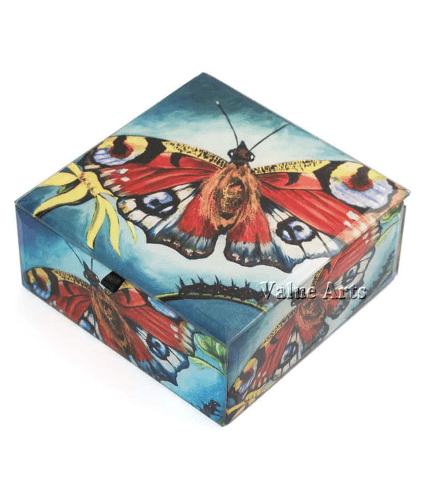 Value Arts - Value Arts - Glass Butterfly Box - Little Miss Muffin Children & Home