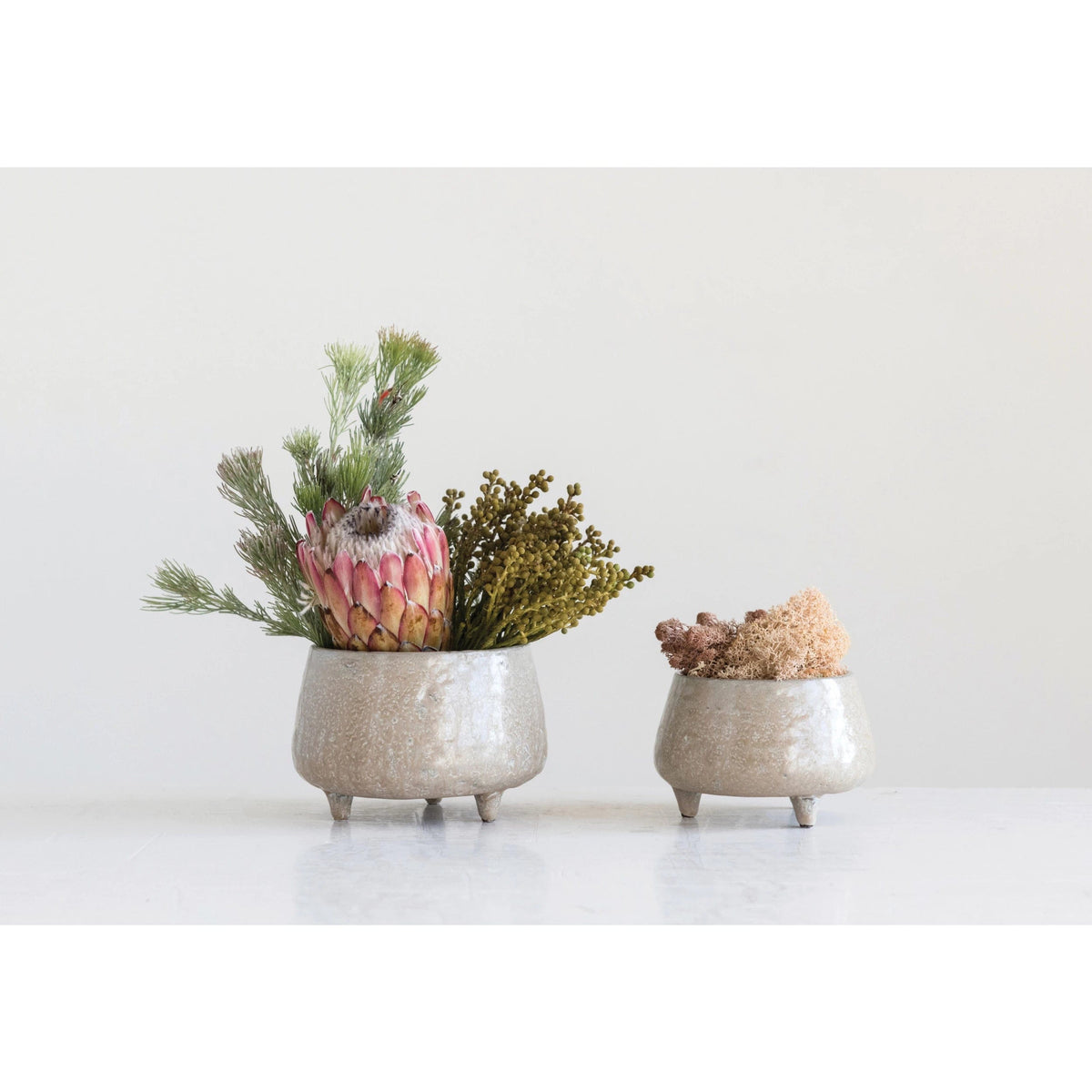 Creative Co-op Creative Co-op Stoneware Footed Planter - Little Miss Muffin Children & Home