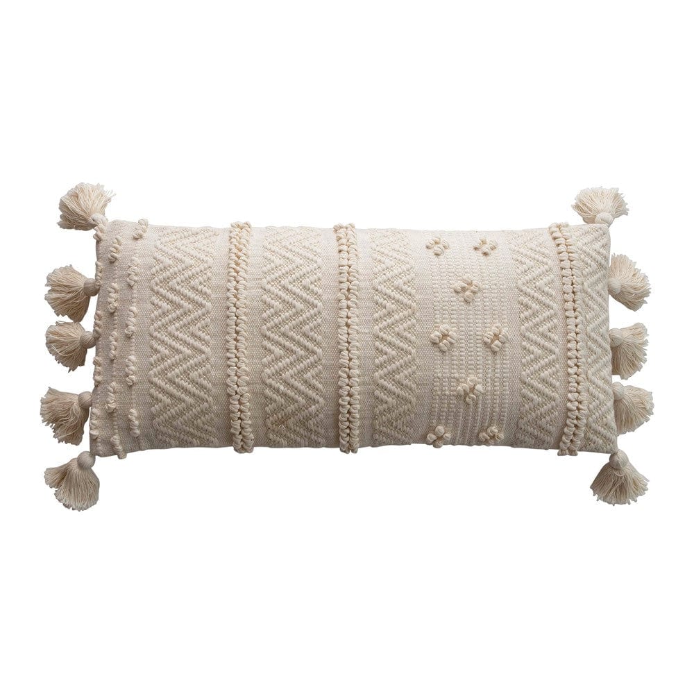 Creative Co-Op Creative Co-op Woven Cotton Lumbar Pillow - Little Miss Muffin Children & Home