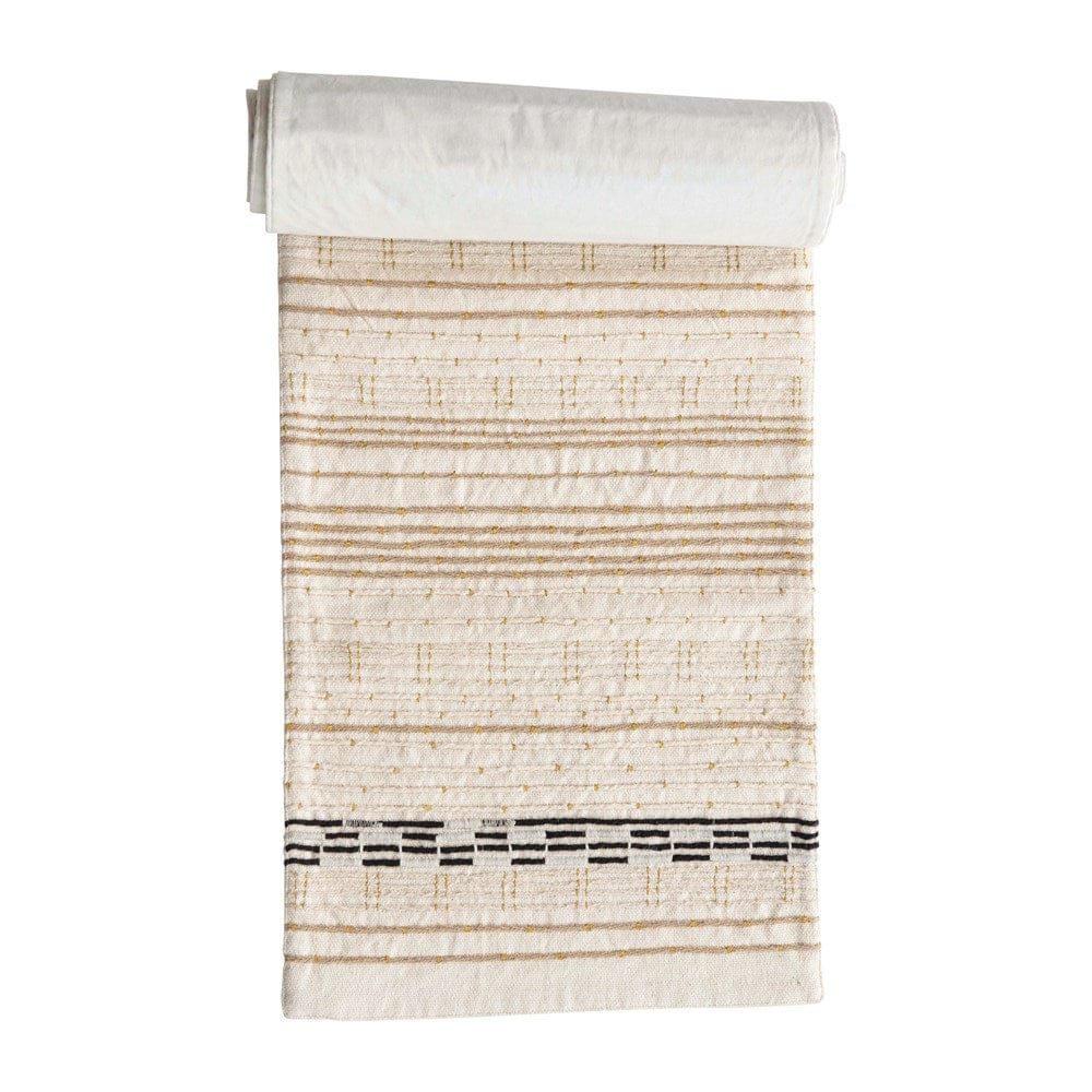 Creative Co-Op Creative Co-op Cotton Metallic Table Runner - Little Miss Muffin Children & Home