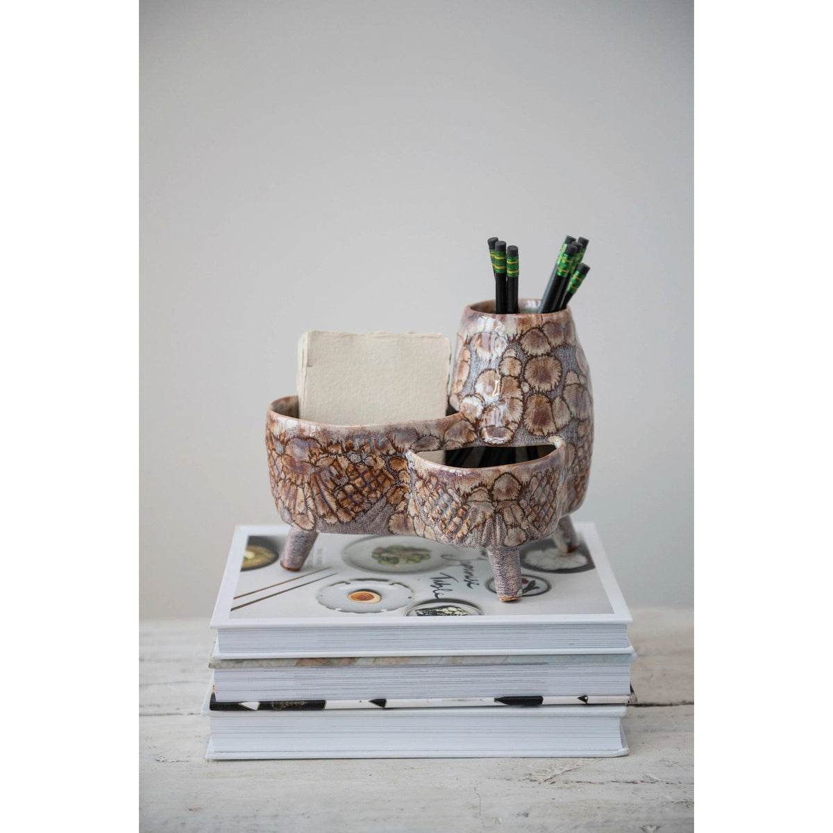 Creative Co-op Creative Co-op Stoneware Planter with 3 Openings - Little Miss Muffin Children & Home