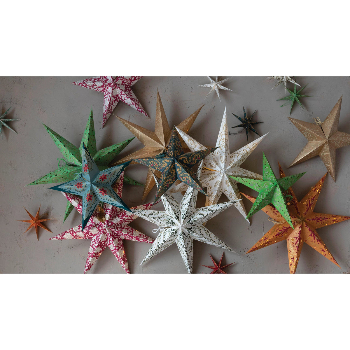 CCO - Creative Co-op Creative Co-op Folding 5-Point Paper Star - Little Miss Muffin Children & Home